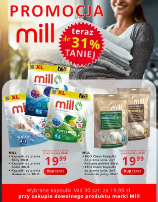 Kapsułki do prania Baby Mill promocja w Poczta Polska