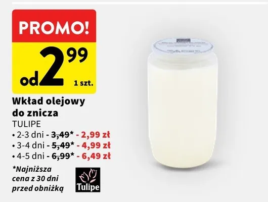 Wkład olejowy do znicza TULIPE promocja w Intermarche