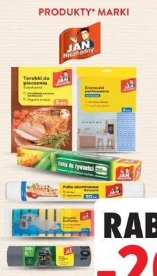 Ściereczki perforowane wiskozowe Jan Niezbędny 5-pak promocja w Intermarche