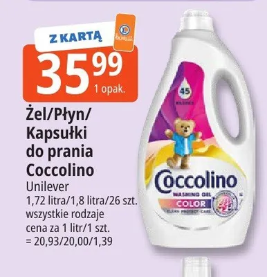Płyn do prania Coccolino promocja w Leclerc