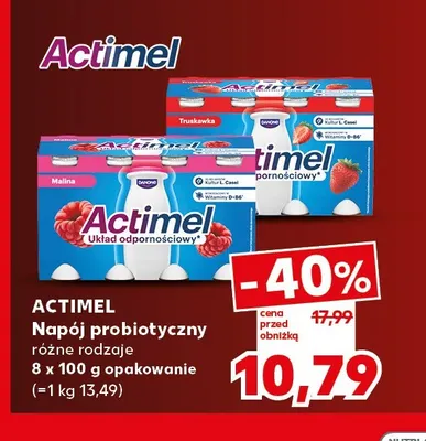 Napój probiotyczny Actimel 8-pak promocja w Kaufland