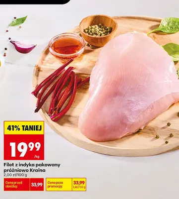 Filet z indyka pakowany próżniowo Kraina promocja w Biedronka