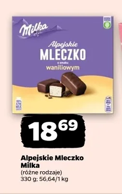 Alpejskie Mleczko Milka waniliowe promocja w Netto