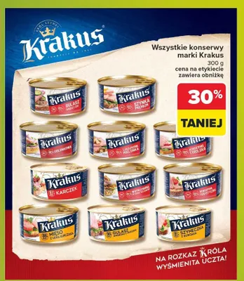 Konserwa Mielonka Luksusowa Krakus promocja w Carrefour