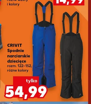 Spodnie narciarskie dziecięce Crivit promocja w Kaufland