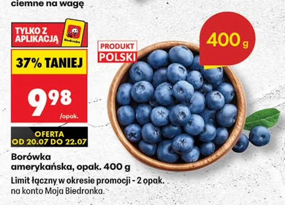 Borówka amerykańska promocja w Biedronka