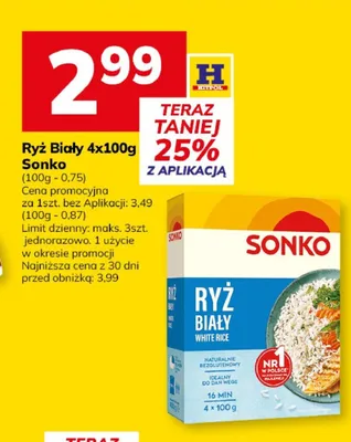 Ryż biały 4x100g promocja w Hitpol