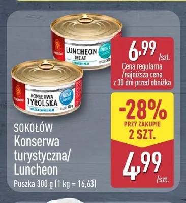 Konserwa turystyczna Sokołów promocja w Aldi