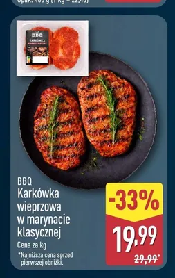 Karkówka wieprzowa w marynacie klasycznej BBQ promocja w Aldi