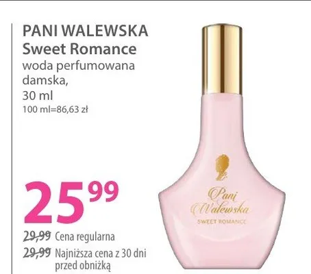 Woda perfumowana damska Pani Walewska Sweet Romance promocja w Hebe
