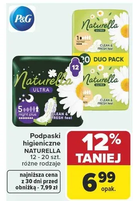 Podpaski higieniczne Naturella promocja w Carrefour Market