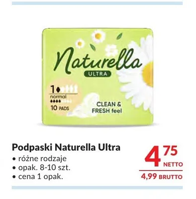 Podpaski Naturella Ultra promocja w Makro