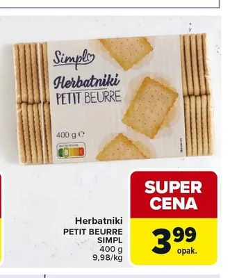 Herbatniki Petit Beurre Simpl promocja w Carrefour Market