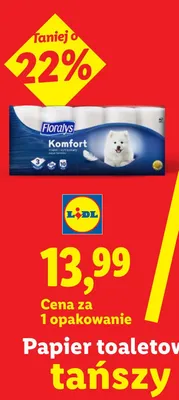 Papier toaletowy Floralys Komfort 3-warstwowy promocja w Lidl