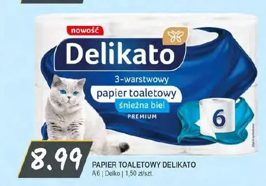 Papier toaletowy Delikato 3-warstwowy promocja w Słoneczko