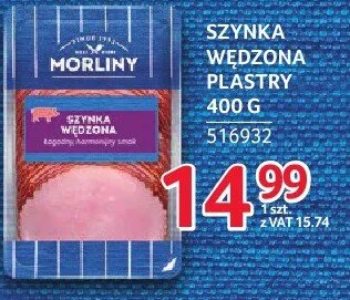 Szynka wędzona Morliny plastry 400g promocja w Selgros