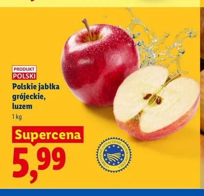 Polskie jabłka grójeckie luzem promocja w Lidl