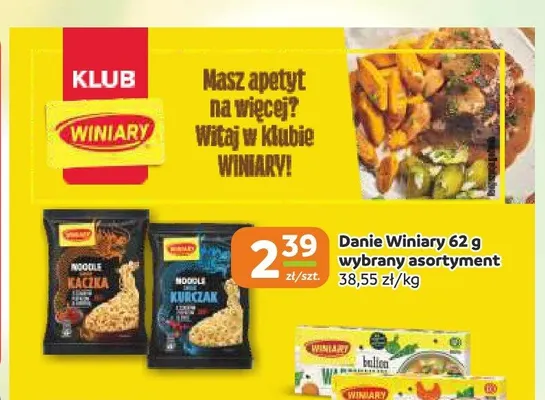 Danie instant Winiary Noodle Kaczka promocja w Gama