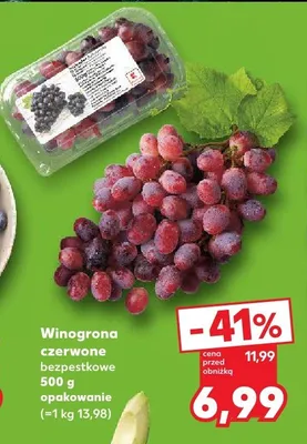 Winogrona czerwone bezpestkowe promocja w Kaufland