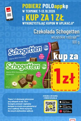 Czekolada Schogetten Alpine Milk Chocolate promocja w POLOmarket
