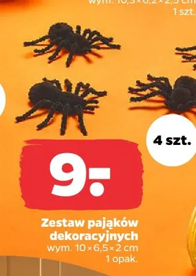 Zestaw pająków dekoracyjnych promocja w Netto