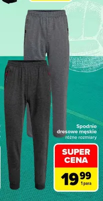 Spodnie dresowe męskie promocja w Carrefour