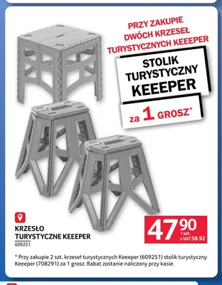Krzesło turystyczne Keeeper promocja w Selgros