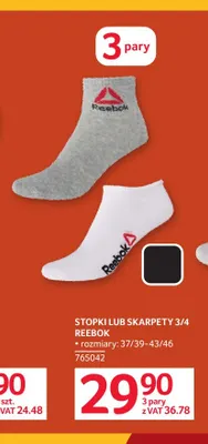 Stopki Reebok 3-pak promocja w Selgros
