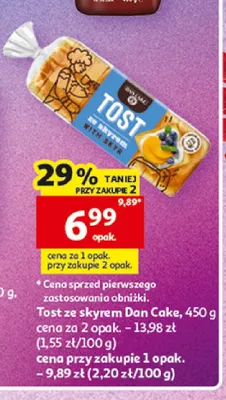Tost ze skyrem Dan Cake promocja w Auchan