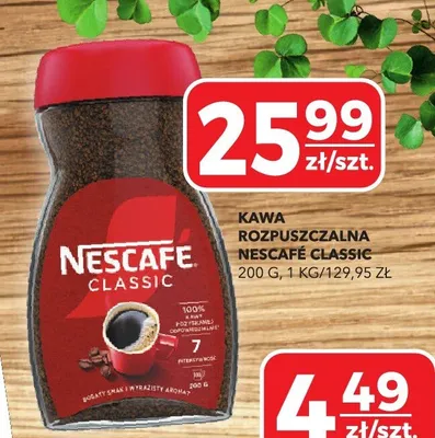 Kawa rozpuszczalna Nescafé Classic promocja w Top Market