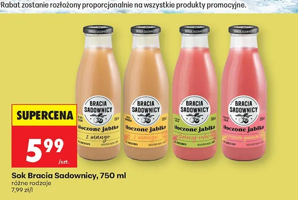 Sok Bracia Sadownicy promocja w Biedronka