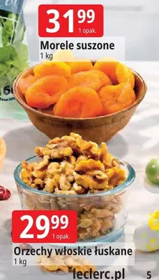 Morele suszone promocja w Leclerc
