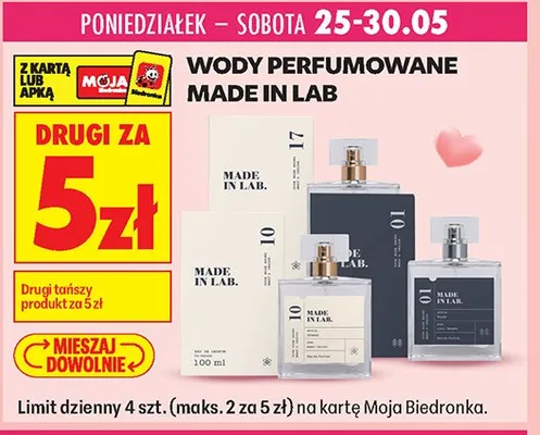 Wody perfumowane Made in Lab promocja w Biedronka