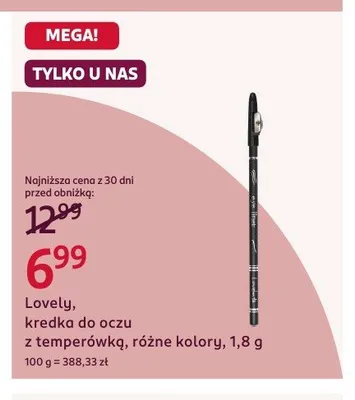 Kredka do oczu z temperówką Lovely promocja w Rossmann
