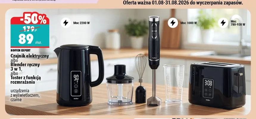 Czajnik elektryczny Hoffen Expert promocja w Biedronka Home