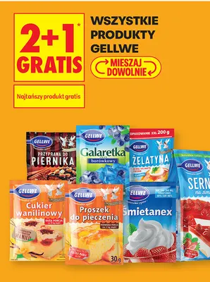 Galaretka smak borówkowy Gellwe promocja w Biedronka
