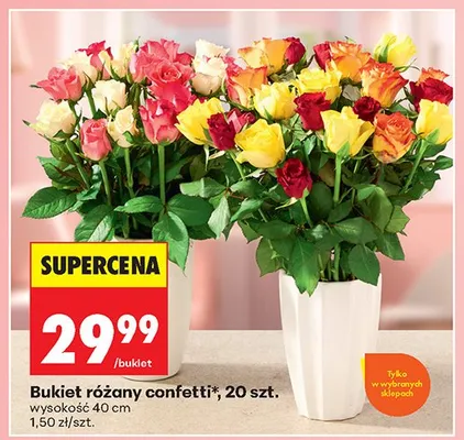 Bukiet różany confetti 20szt. promocja w Biedronka