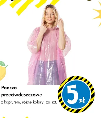 Ponczo przeciwdeszczowe z kapturem promocja w Tedi