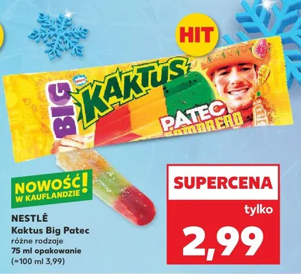 Lody Kaktus Big Patec różne rodzaje promocja w Kaufland