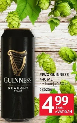 Piwo Guinness Draught 440ml + kaucja 0.50zł promocja w Selgros
