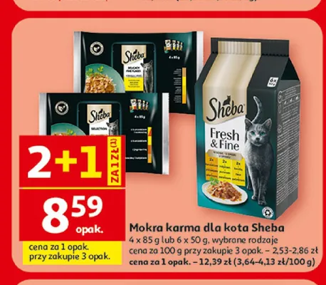 Mokra karma dla kota Sheba Fresh & Fine 6-pak promocja w Auchan