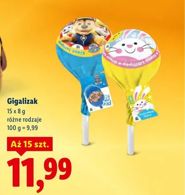 Gigalizak, różne rodzaje promocja w Lidl