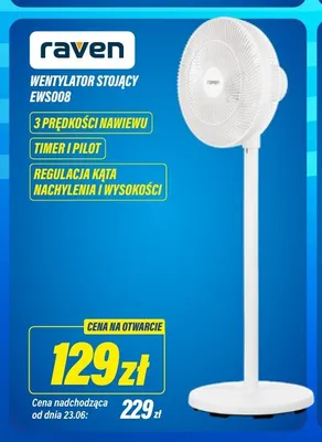 Wentylator stojący Raven EWS008 promocja w RTV EURO AGD