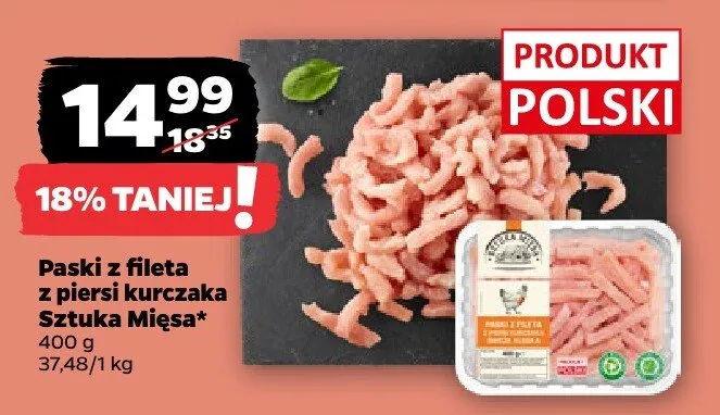 Paski z fileta z piersi kurczaka  promocja w Netto