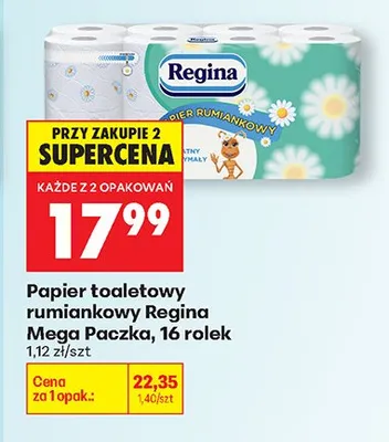 Papier toaletowy rumiankowy Mega Paczka, 16 rolek promocja w Biedronka