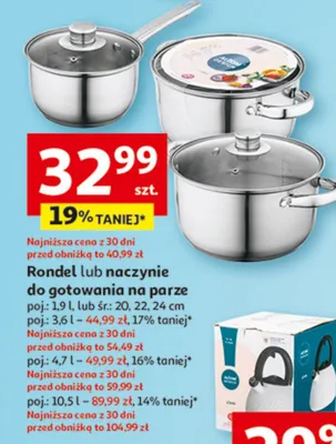 Rondel lub naczynie do gotowania na parze promocja w Auchan