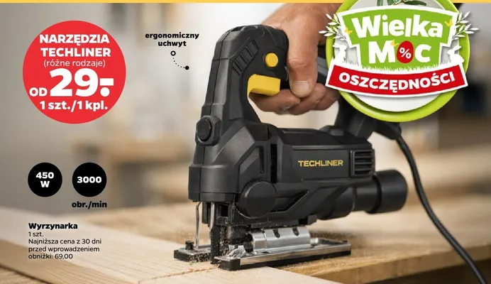 Wyrzynarka 450W 3000 obr./min różne rodzaje promocja w Netto
