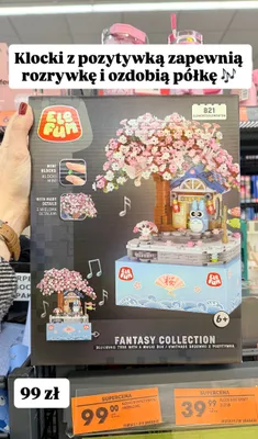 Klocki kwitnące drzewko z pozytywką Fantasy Collection promocja w Biedronka