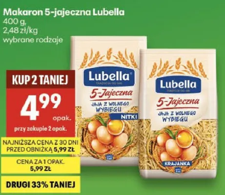 Makaron 5-jajeczna promocja w Delikatesy Centrum