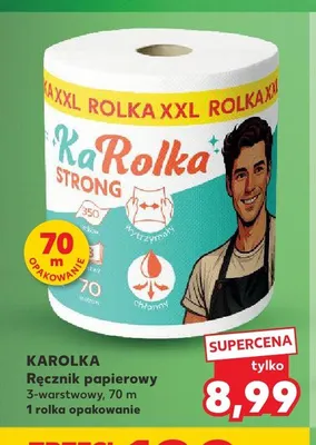 Ręcznik papierowy KaRolka 3-warstwowy 70m promocja w Kaufland